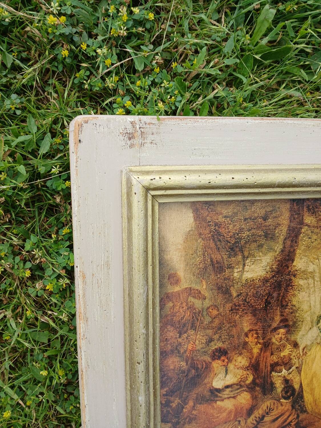 Miroir/ tableau ancien 88 × 42 cm