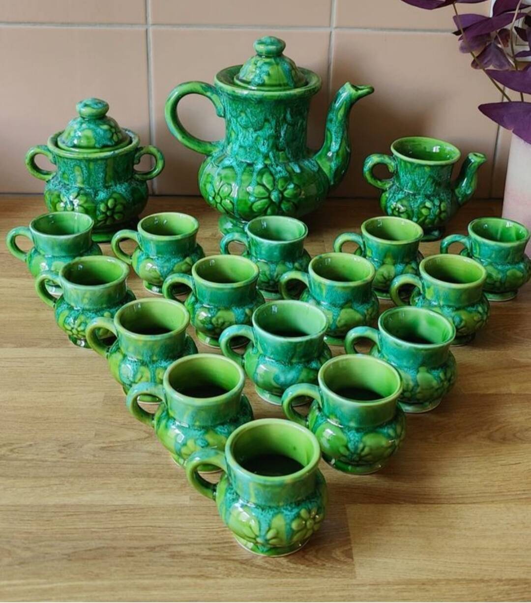 Coffee service Porterie Main Sars - Poteries 1862