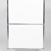 Industrial white iron 2 drawer cabinet by Fritz Haller & Paul Schärer for USM haller, 1980s (evt 2 available)