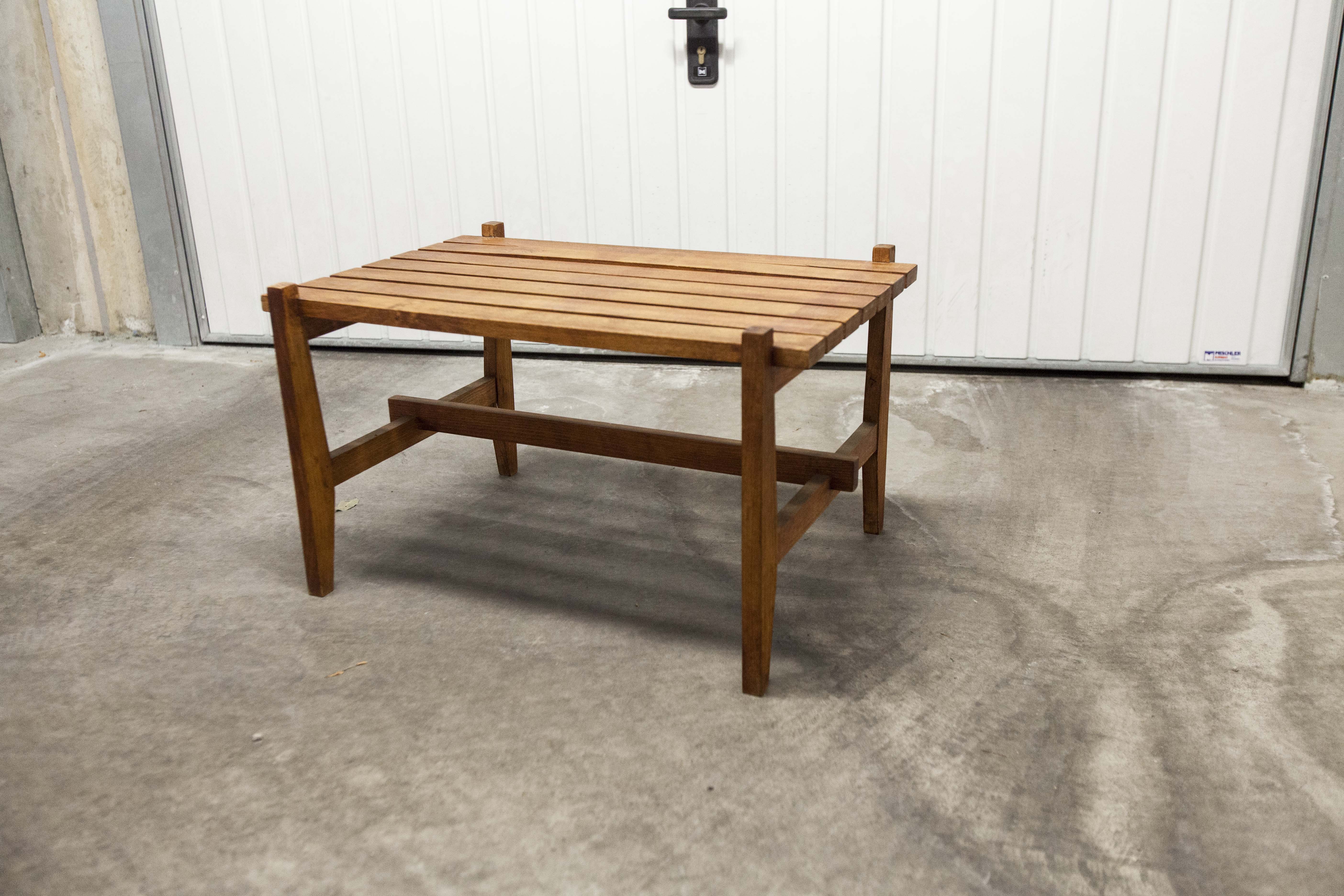 50s solid wood side table