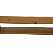 Vintage wooden wall shelve rack in pinewood minimalist design