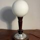 Lampe art déco globe opalin