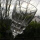 Set of 6 crystal water glasses from arques, pompadour model