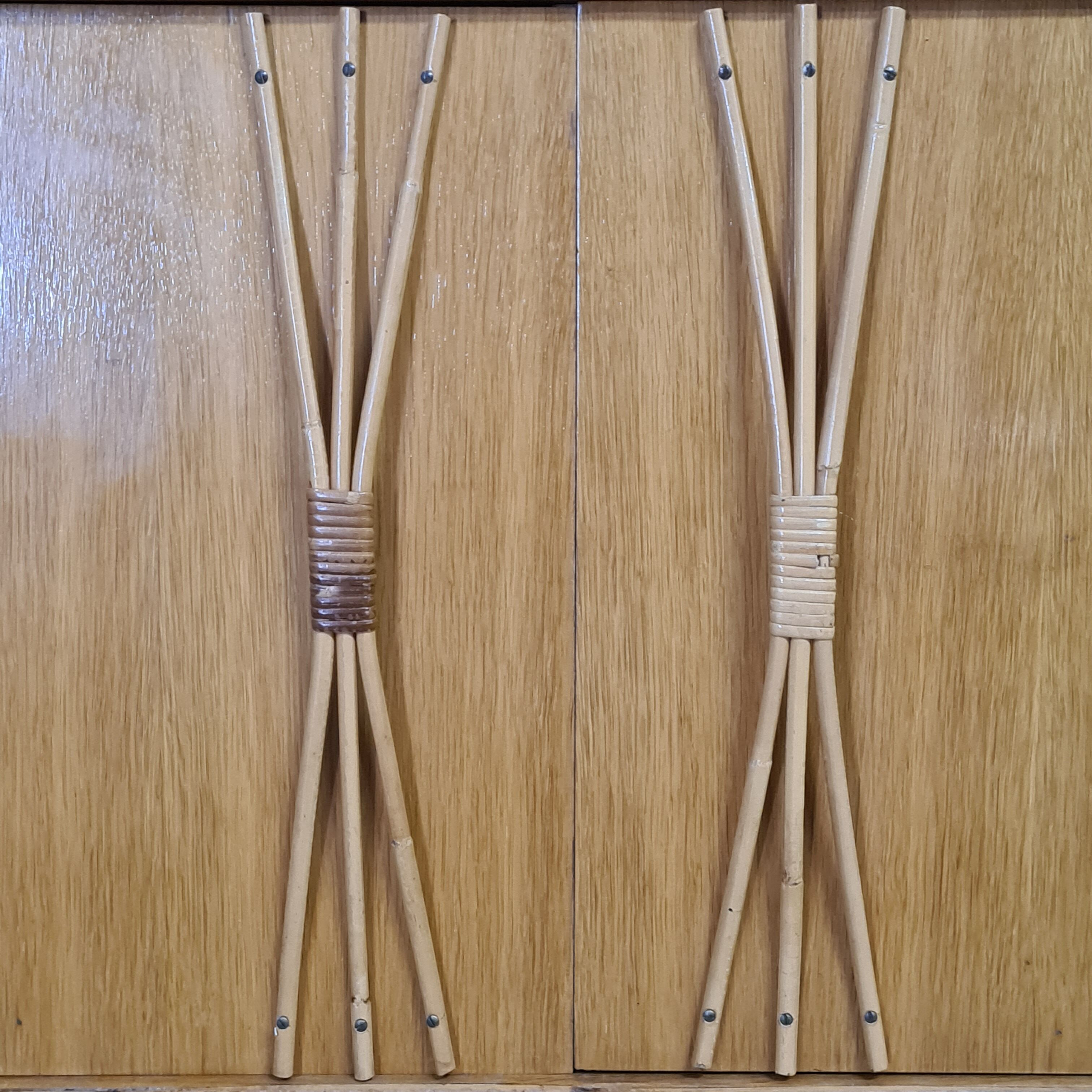 Cabinet in rattan 60s
