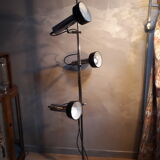 Floor lamp black and chrome 1970