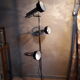 Floor lamp black and chrome 1970