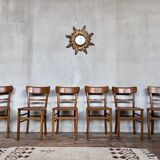 Parisian bistro chair troquet style Baumann, Fischel, Kohn, Lutherma in retro vintage beech wood
