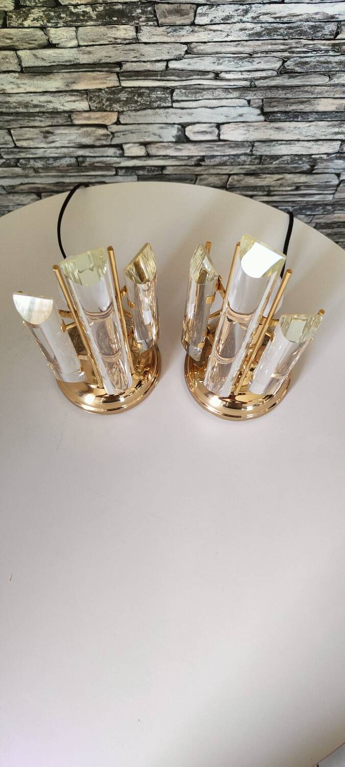 Paire de lampe venini made in italy 1990