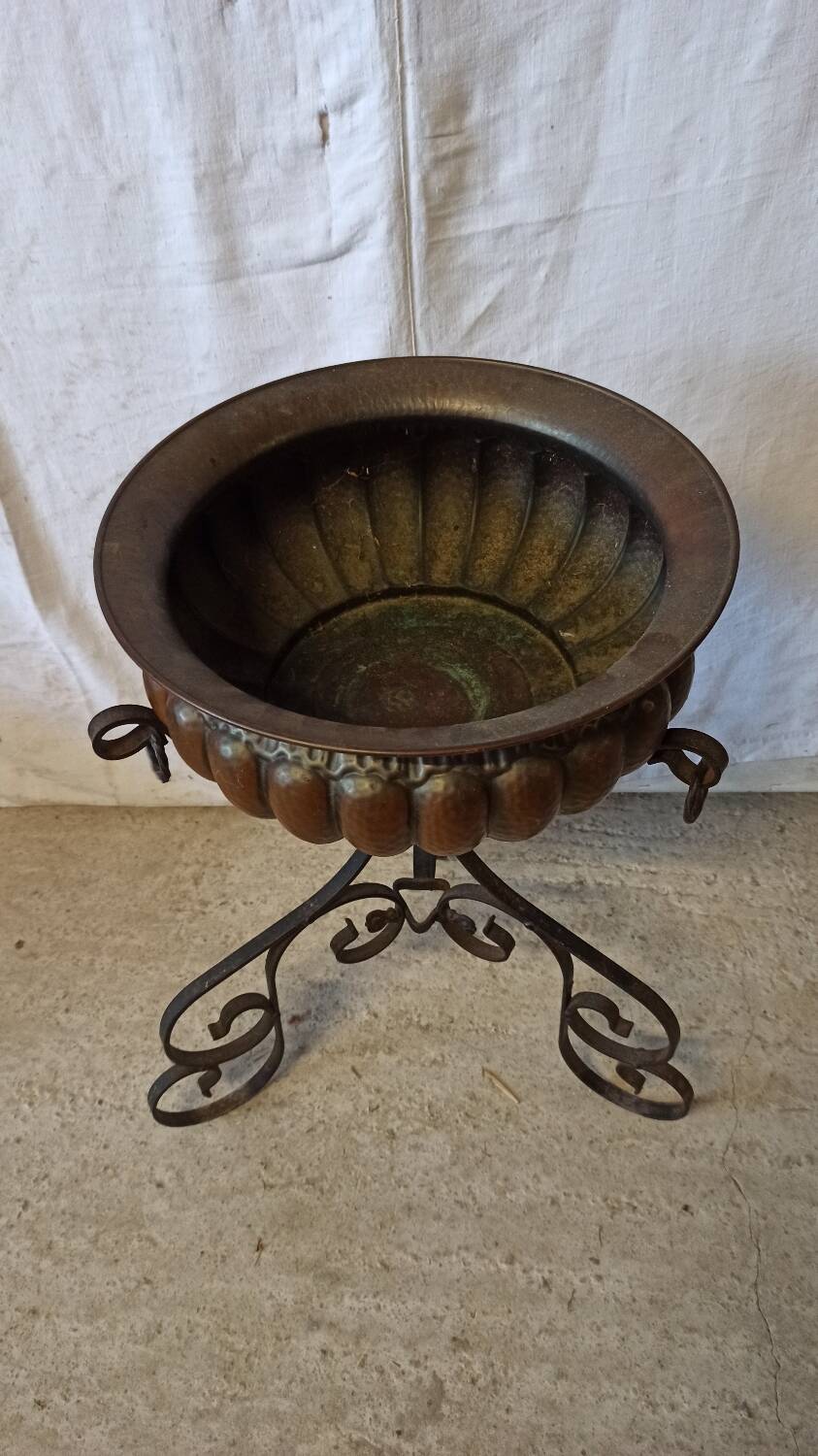 Lilium Italy plant holder in copper and wrought iron