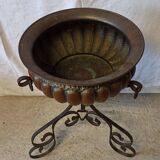 Lilium Italy plant holder in copper and wrought iron