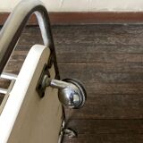 White trolley Italian design side table 1970