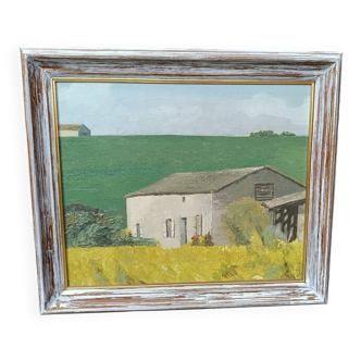 Tableau ancien "Campagne"