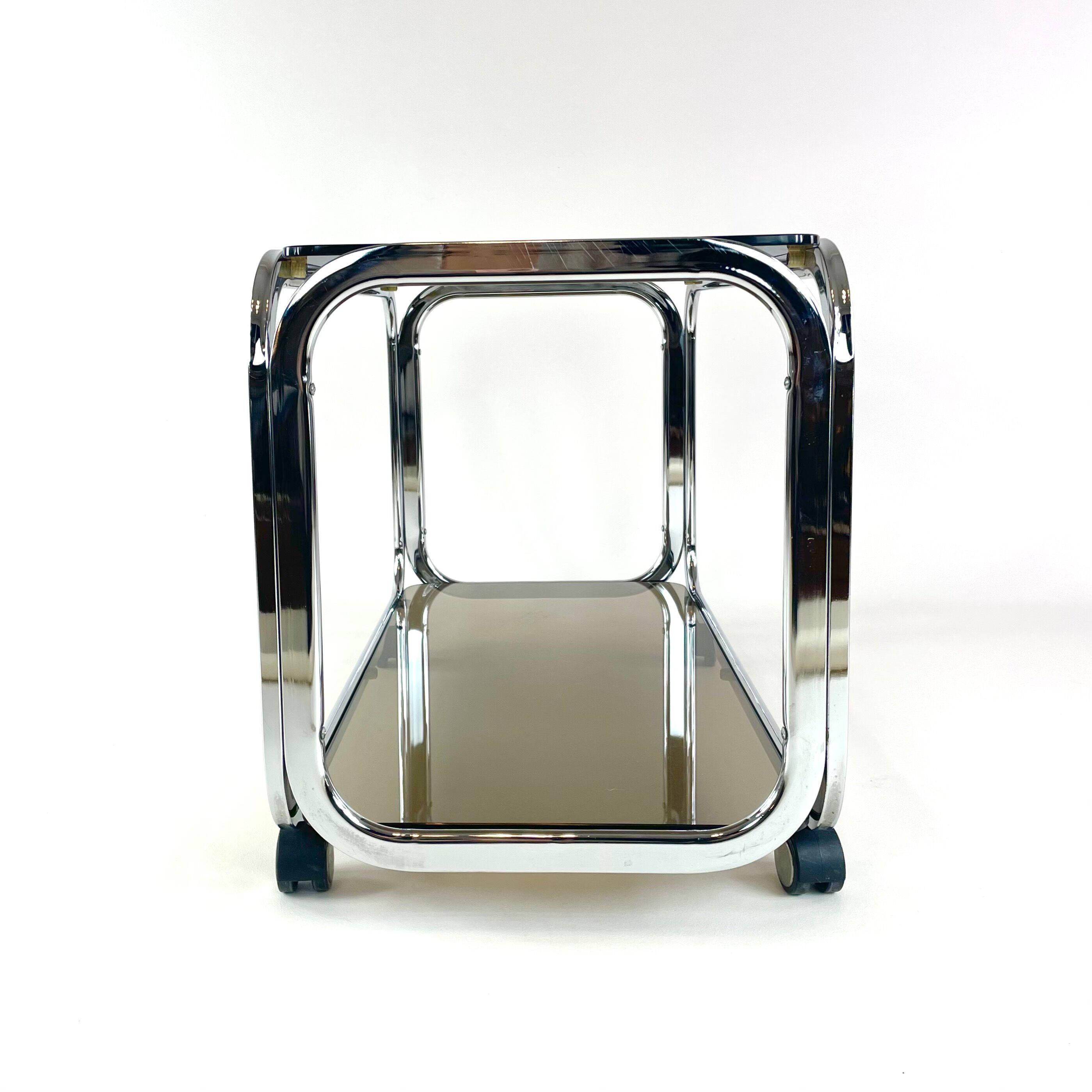 Seventies tubular serving trolley