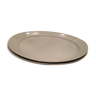 2 anciens plats de service ovales en porcelaine blanche 34cm, fin 19e