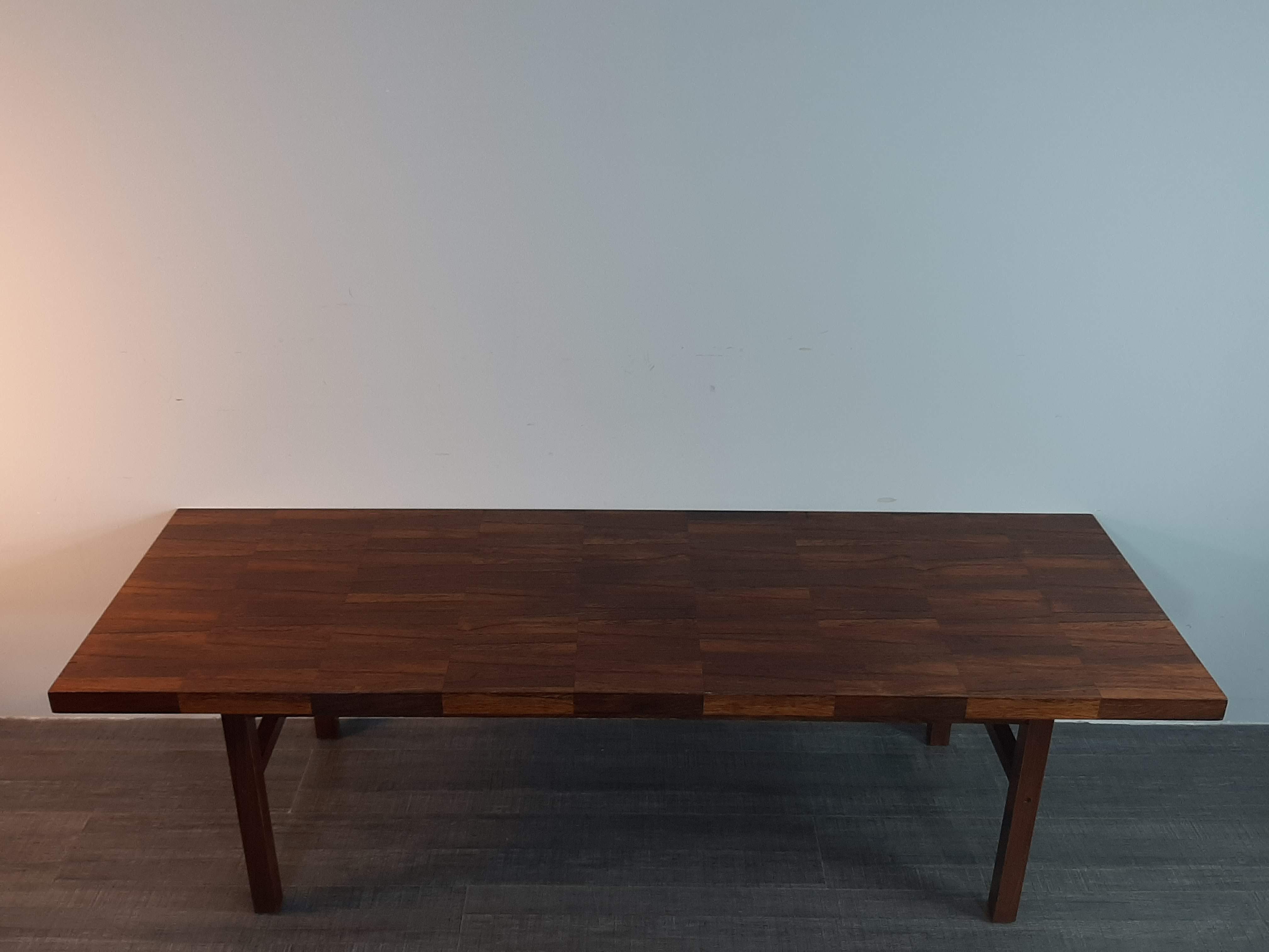 Large Table Bass in Palissandre, Vintage Scandinavian 1960s