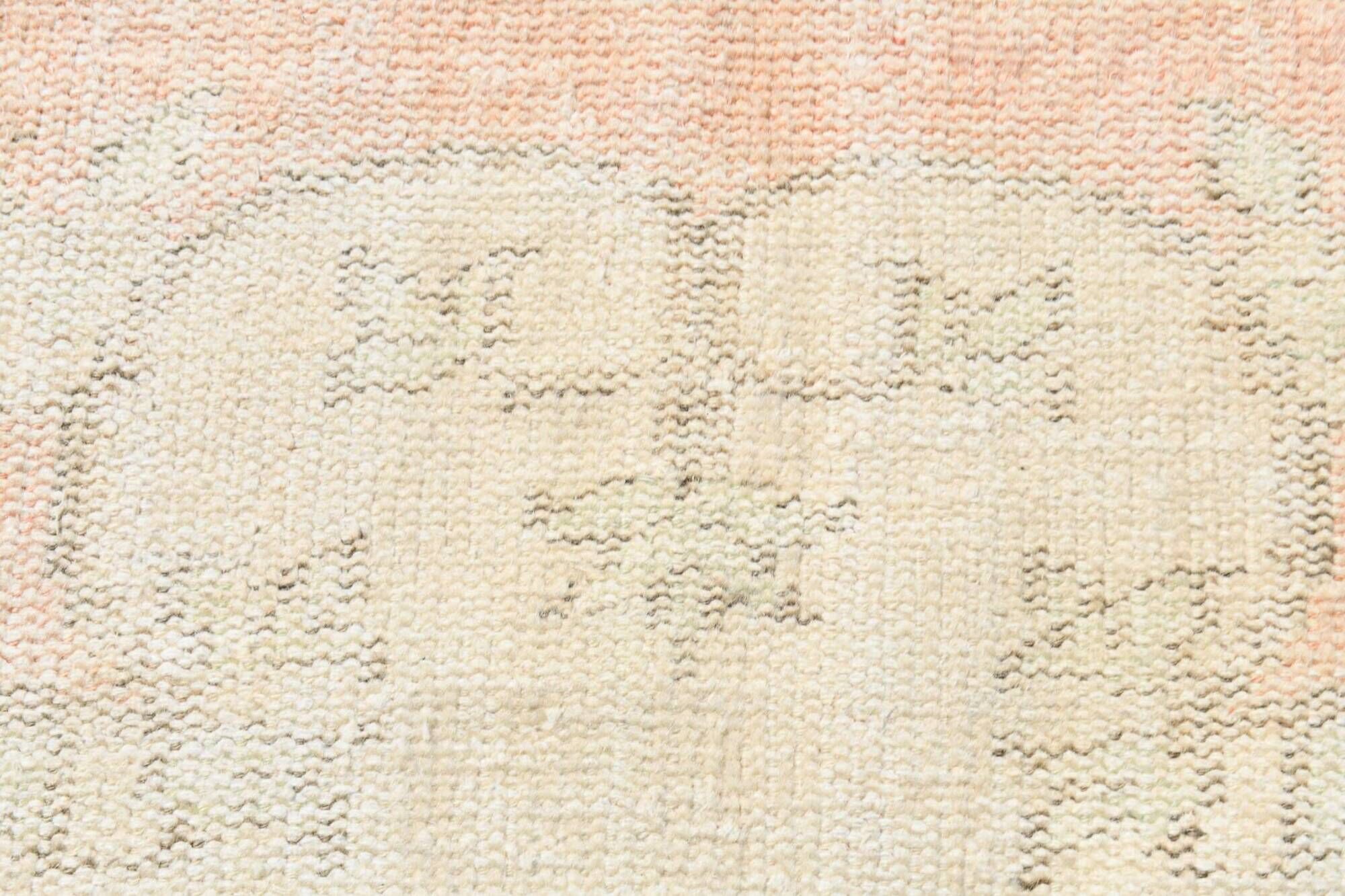 Pale Blush Vintage Area Rug, 182x304 Cm Faded Wool Carpet, 182x304 Cm
