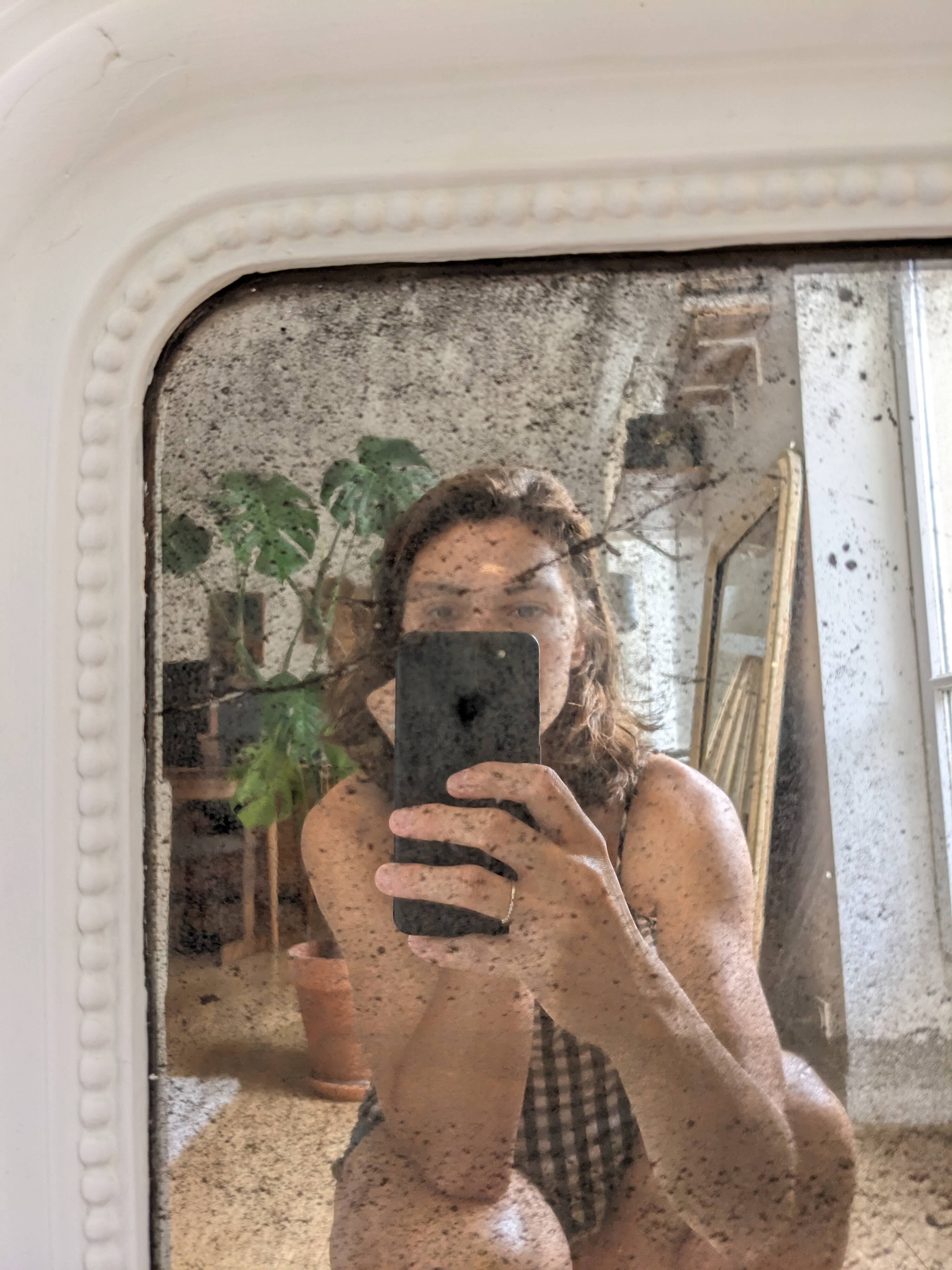 Classic white mirror