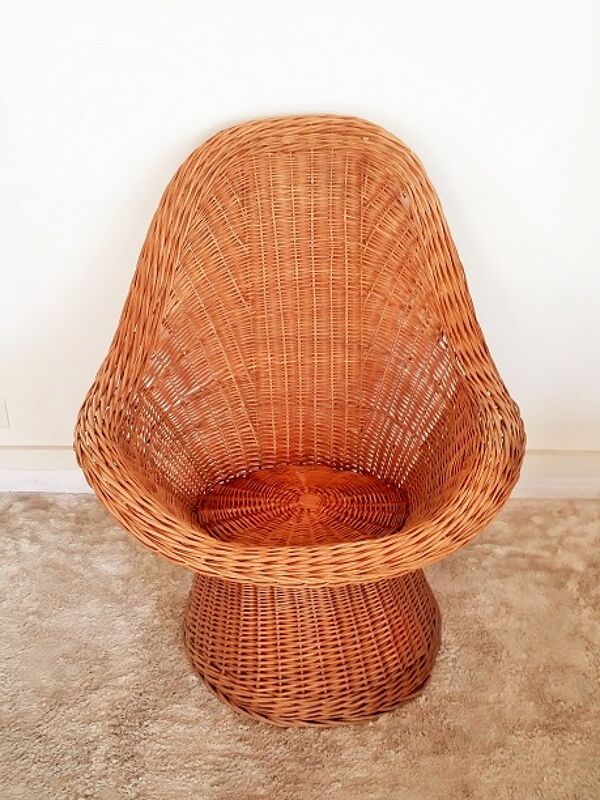 Fauteuil adulte easy chair en rotin