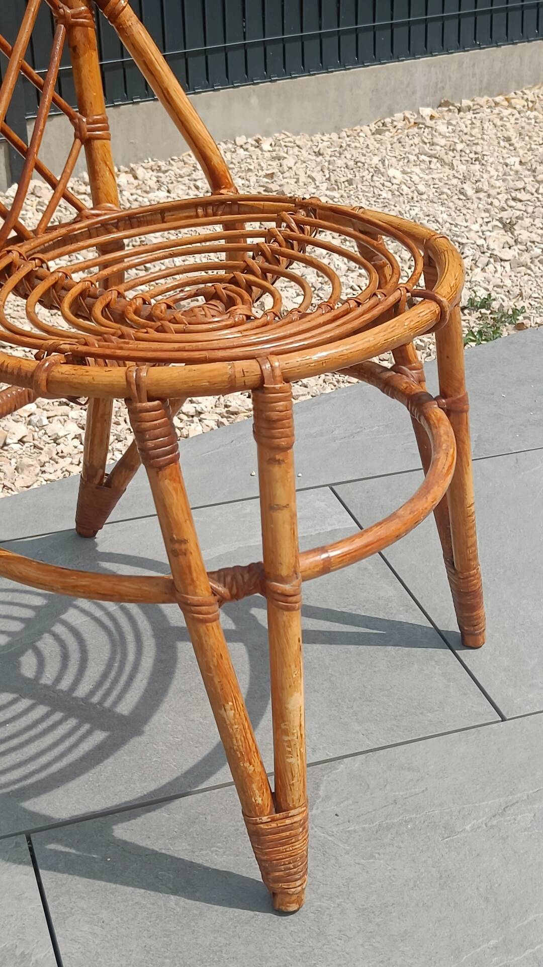 Vintage rattan chair – Louis Sognot style
