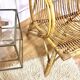 Pair vintage rattan armchairs