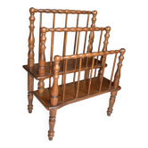 1930s wooden tiered magazine rack