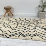 Handmade Moroccan Berber carpet 224 x 127 CM