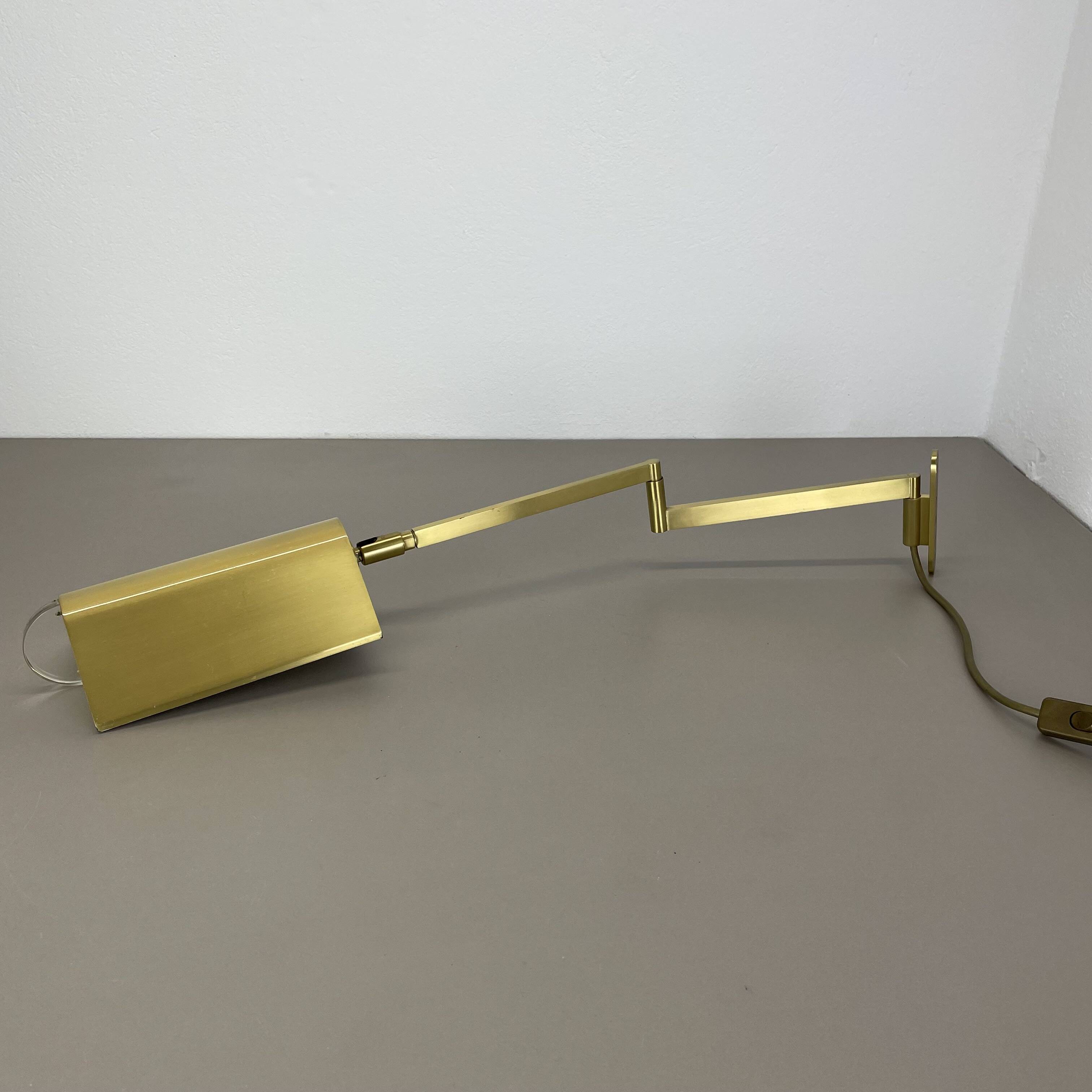 Large 77cm  omi swing arm brass acryl glass wall light italy 1970s