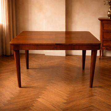 Extendable Dining Table Mid Century Wood Jindřich Halabala 1950s