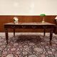 Old English Writing Desk with black leather top