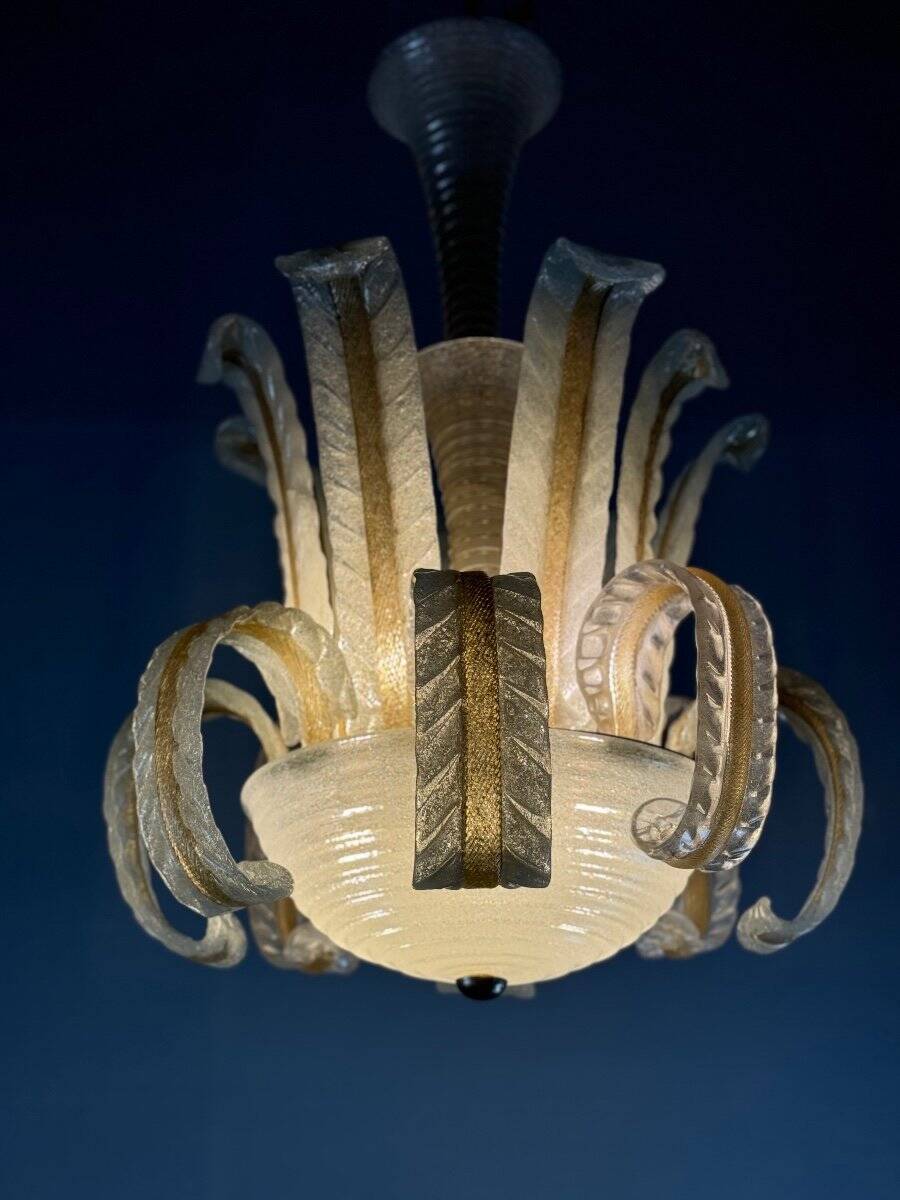Venetian Murano Glass Chandelier by Barovier Circa 1940