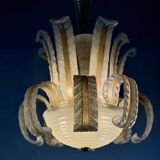 Lustre Vénitien En Verre De Murano Par Barovier Vers 1940