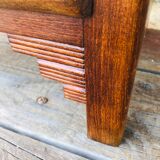 Art Deco bedside, 2 drawers in walnut Circa 40 /50