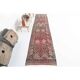 Vintage Turkish Oushak Handmade Wool Cotton Pink Runner Rug 78x376