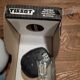 Wall lamp globe blown glass support white speckled blue Tissot vintage