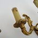 Old pair of double wall sconces in bronze.