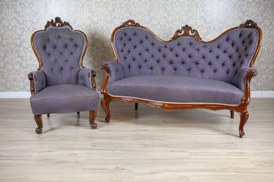 Set of Rococo Revival Walnut Parlor Set, 1890s