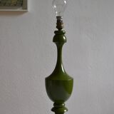 Vintage olive green lamp base circa 1970
