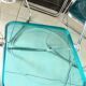 Set of 4 blue Plia folding chairs by Castelli