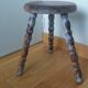 Wabi Sabi tripod stool with pearl feet bobbin