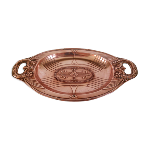 plateau en cuivre Jugendstil