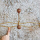 Vintage metal and wood coat rack year 50