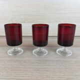 3 verres suede bordeaux Luminarc