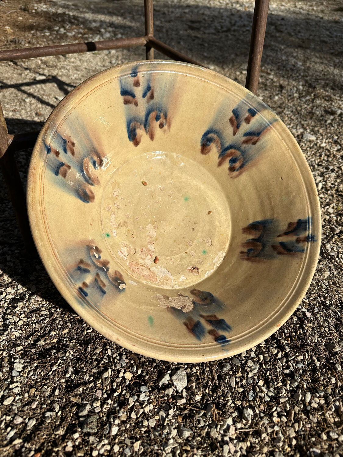 Ancient earthenware dish