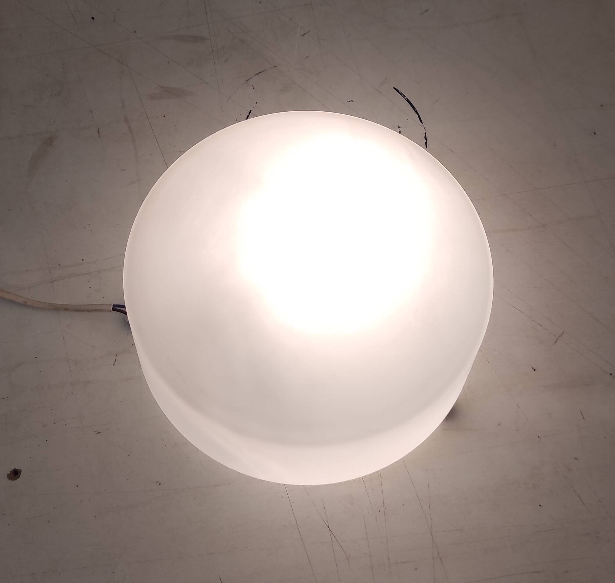 Bauhaus design ceiling light or wall lamp with opaline globe - mid 20th century.