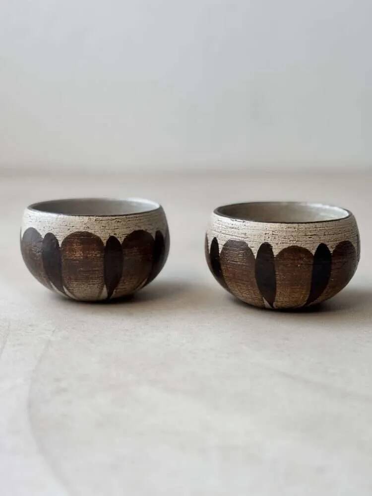 Set of ceramic bowls by Gabriel Fourmaintraux from the 1950s.