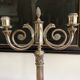 Christofle. Pair of candlesticks, Candelabras, Candlesticks in silver metal. Malmaison model. (New)
