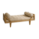 Banquette lit d’appoint bois et tissu