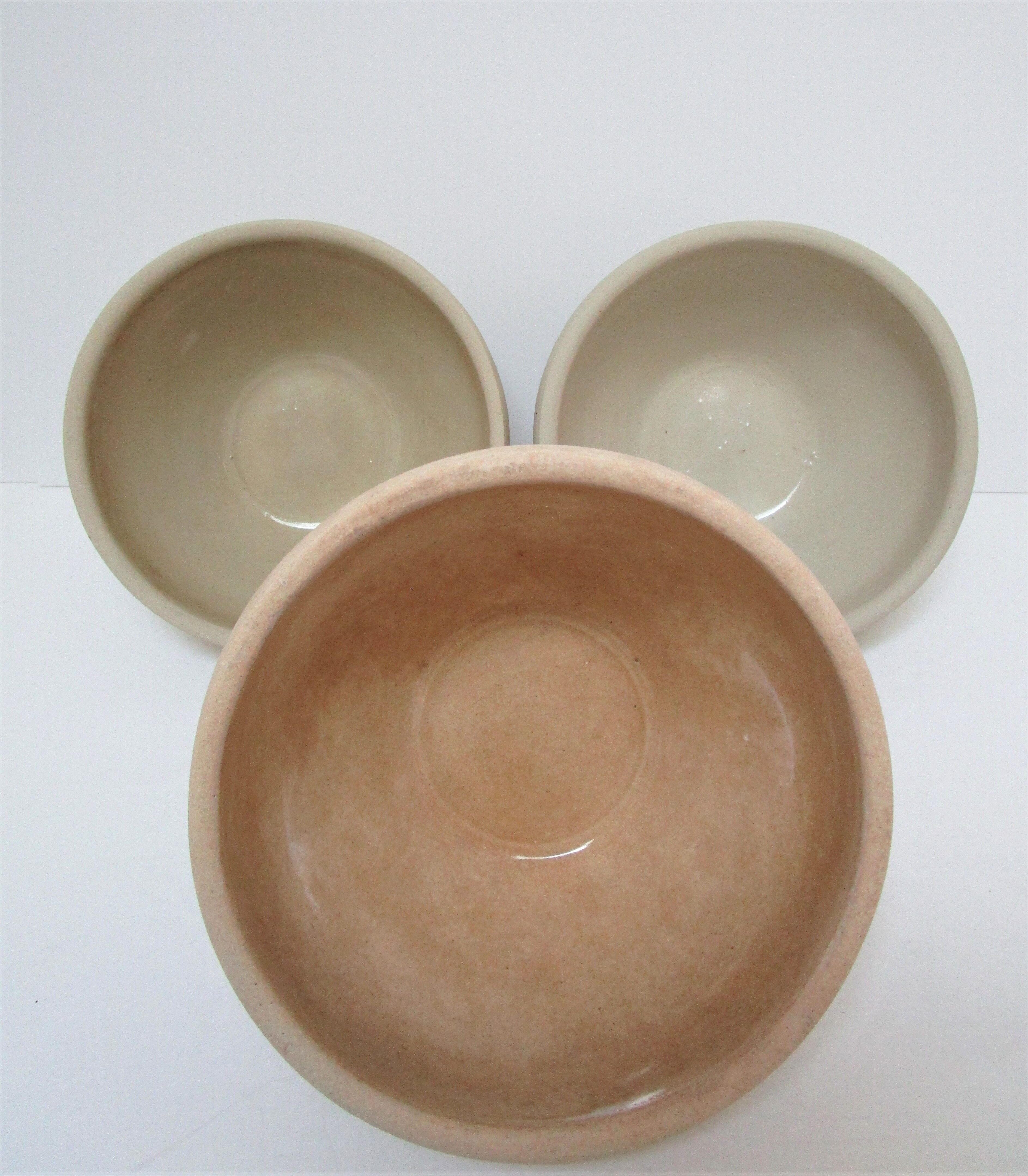 Three ceramic bowls