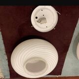 White Swirl Murano Glass Flushmount