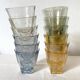 Verres à eau colorés irisés